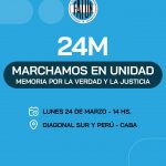 24M: Marchamos en unidad por la Memoria y la Justicia