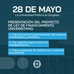 El colectivo universitario presentará un Proyecto de Ley de Financiamiento Universitario